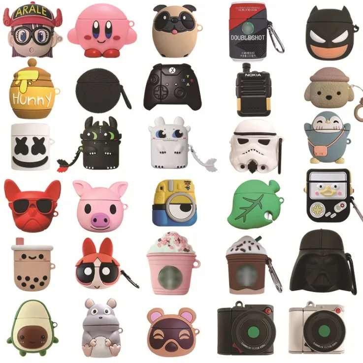 Hot sale silicone cartoon Wireless Headphones 1/2 case cover