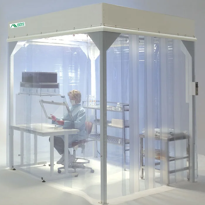 Modular PVC Vinyl Soft Wall Cleanroom Enclosure Cabin Portable Prefabricated Clean Booth Clean Room