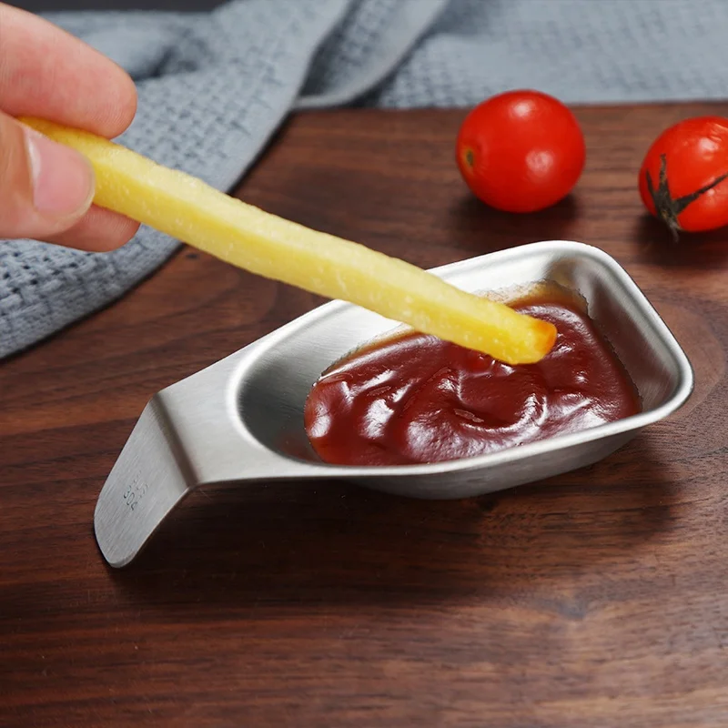 Korean Style 304 Stainless Steel Seasoning Sauce Dish Gold Dipping Bowls