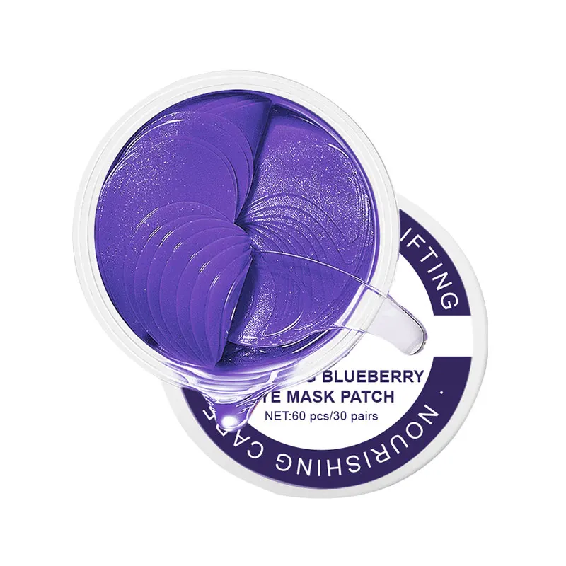 Korean Skin Care Eye Mask 30-pairs Mucin Green Collagen Masks Organic Blueberries Herb Whitening Eye Patches