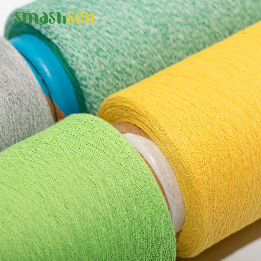Smashsell Tshirt Recycled Cotton Yarn Soft Polyester Yarn Socks Knitting 200G 100% Acrylic Yarn For Weaving