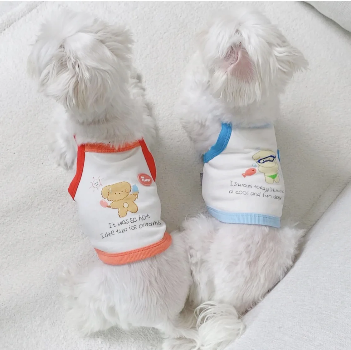 Pet summer clothing cool cotton breathable cat and dog suspender vest