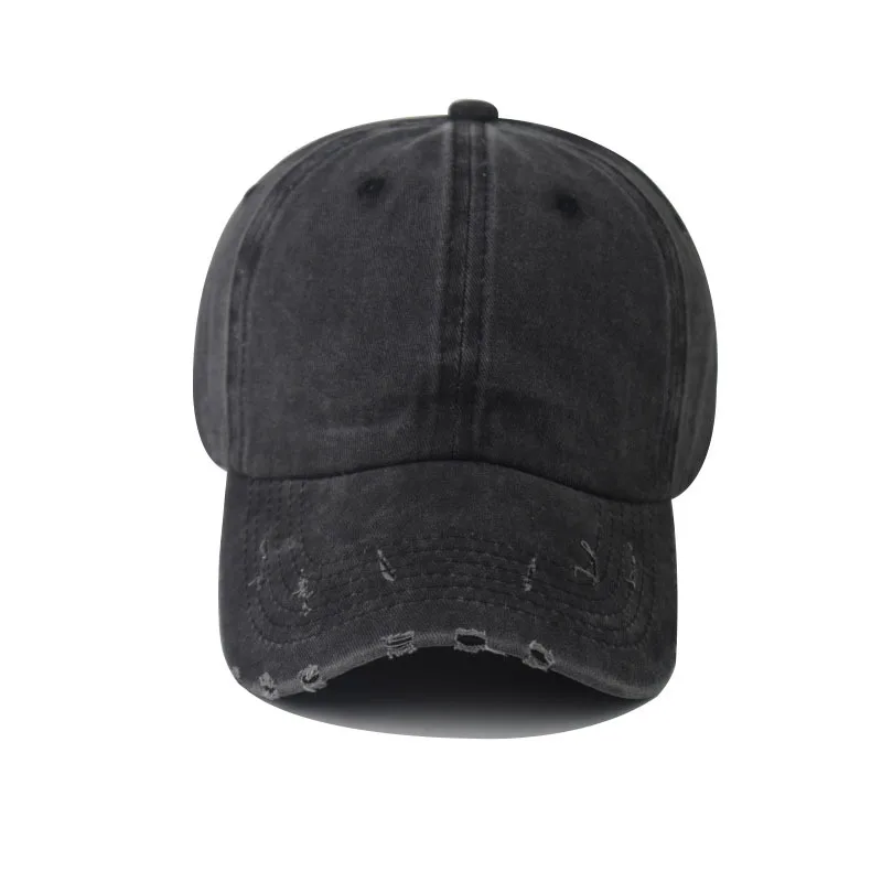 6 panels cotton washed distressed baseball cap custom dad hat unisex slip buckle adjustable cap hat