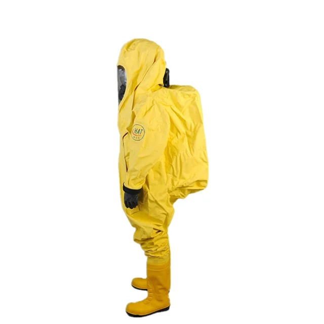 Good quality Class B liquid tightness fully enclosed heavy duty chemical protective suit for firefighters