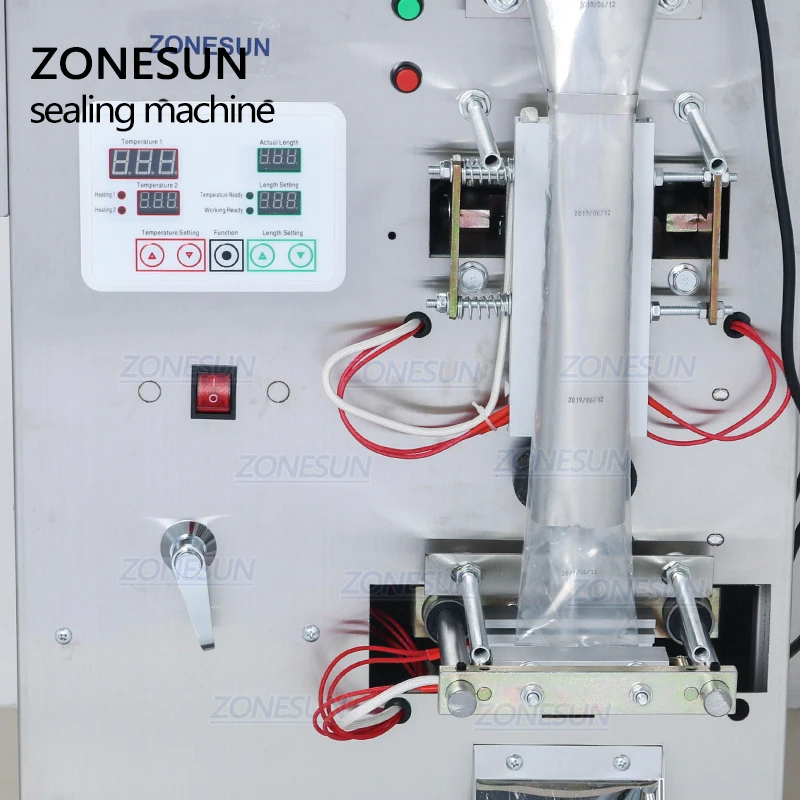 ZONESUN Food Coffee Bean Grain Automatic Weighing Packaging Machine Powder Filling Machine Bag Back Side Seal With Date Printer