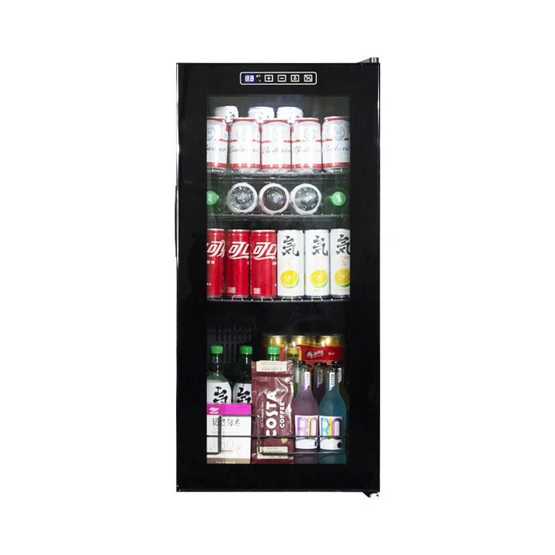 LANYI Household Thermostatic Red Wine Cabinet 32 Bottles Full Glass Door Compressor Wine/Beverage/Beer Cooler