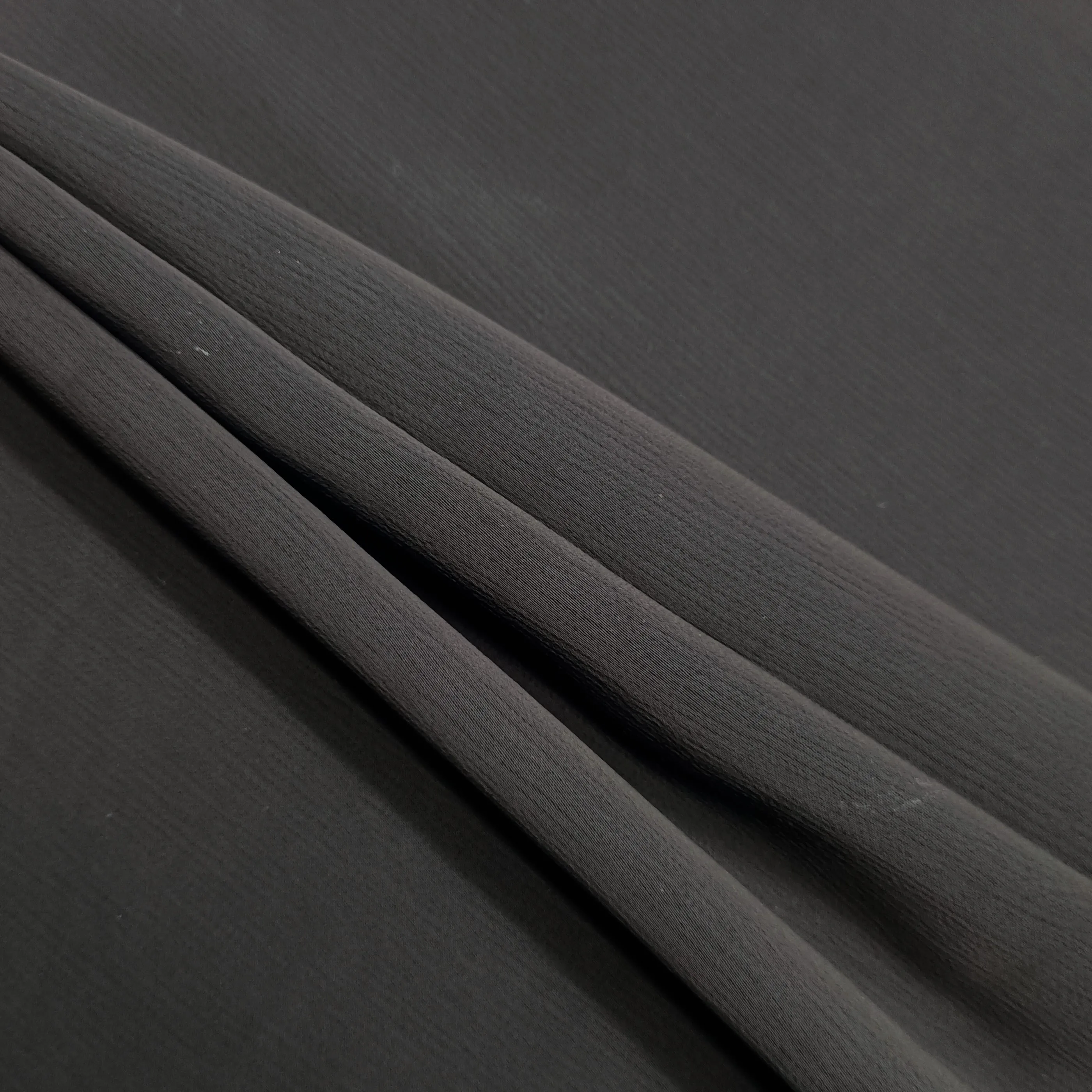 Dubai Muslim 100% Polyester Chiffon Black Turkey Abaya Dress  Ant Crepe Fabric