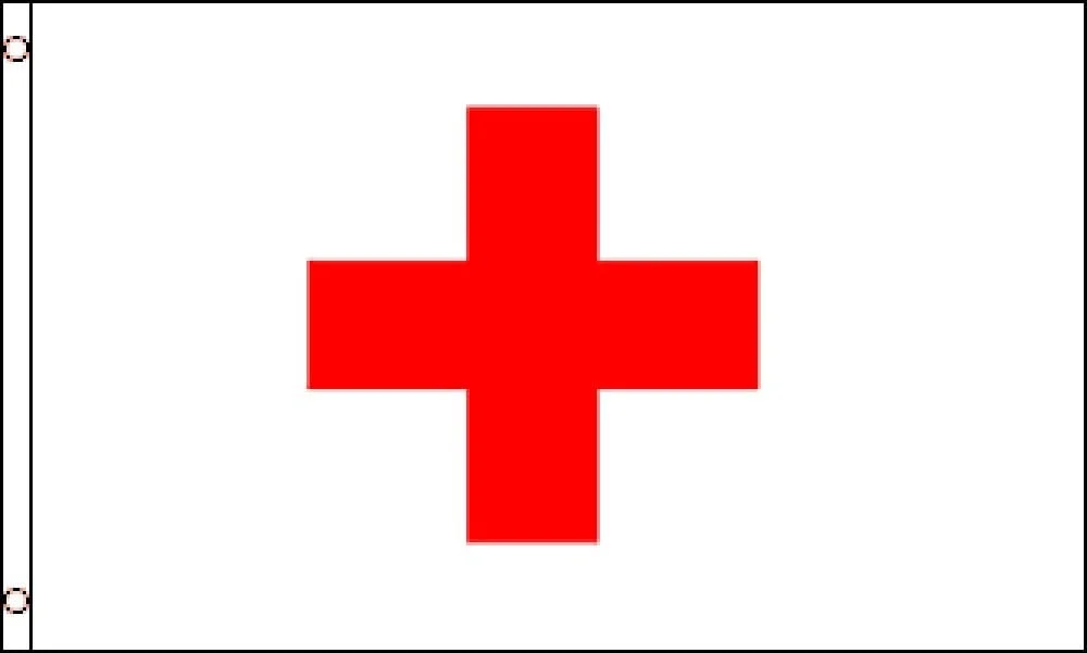 Custom Green Cross White Medical Dispensary Polyester Flag Home Holidays 3x5 white cross in red flag