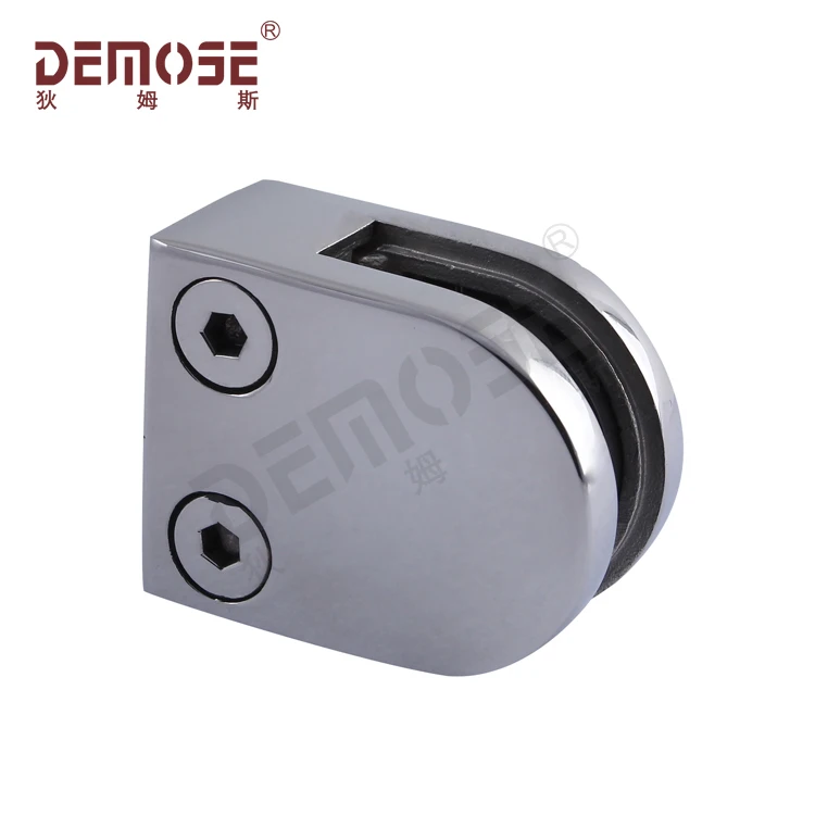 wholesale stainless steel 304/316 glass clip stain/mirror finish accessories high quality handrail fittings glass clamp