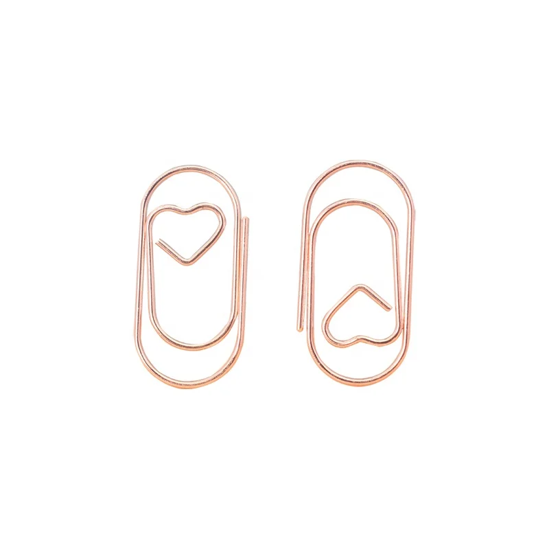16 Years Factory Hot Selling Funny Mini Bookmark Paper Clip  Small Love Heart Cute Paper Clips