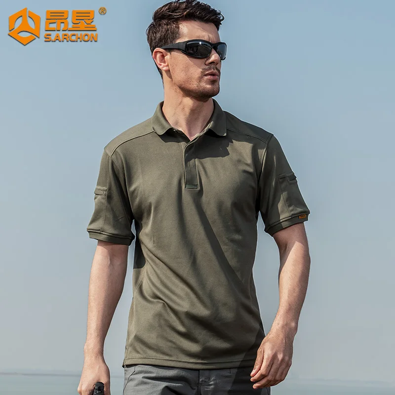 S-ARCHON Commander Multifunctional Tactical Outdoor Quick-drying POLO light fashion Short Sleeve T-shirt customized