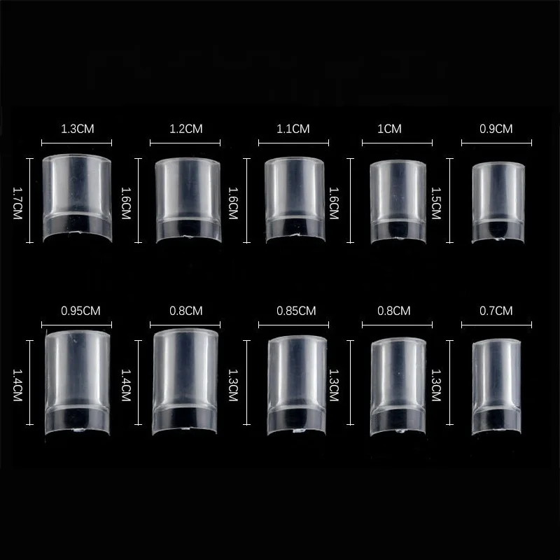 100 Pcs/Box New Nail Design Inject False Nails&1Pc Syringe#C Water Injection Artificial Hollow Nail