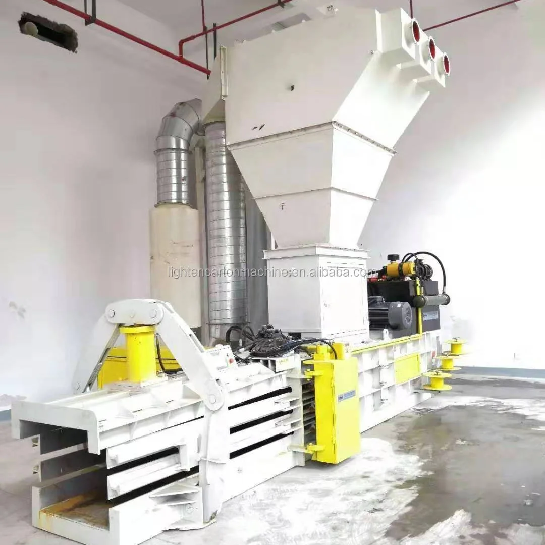 Horizontal Hydraulic Cardboard Baler For Sale / Plc Control Fully Automatic Hydraulic Waste Paper Carton Baler