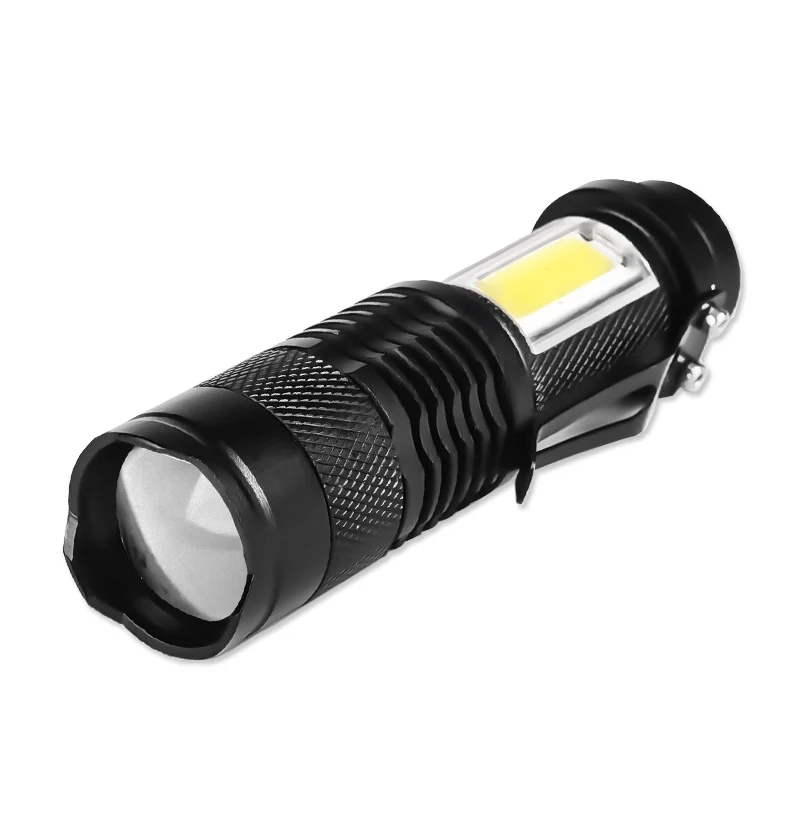 OBSHORSE Tactical Flashlight XPE COB LED 14500 Tactical Flash Light Rechargeable Flashlight Torches