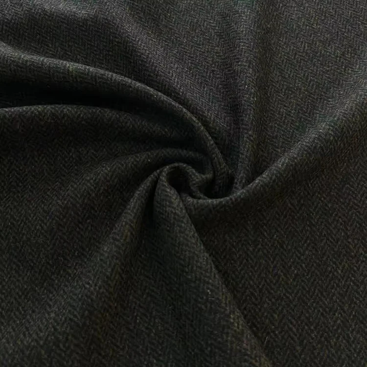 Popular style Woolen fabrics herringbone style high quality fashionable single-faced fabric for  women boys girls coats jacket