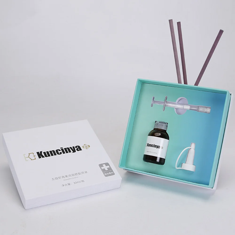 Turquoise box packaging health products supplements box custom capsules packaging