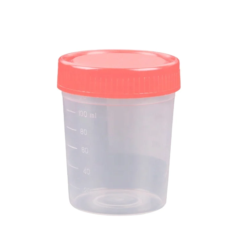 Medicine Use Urine and Stool Sample Collection Bottles PP Body with Screw Cap Screen Printing Urine Specimen Sample Container