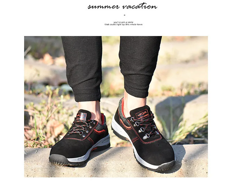 
unisex fashionable industrial work lightweight leather shoes steel toe cap brand safety shoes for men 