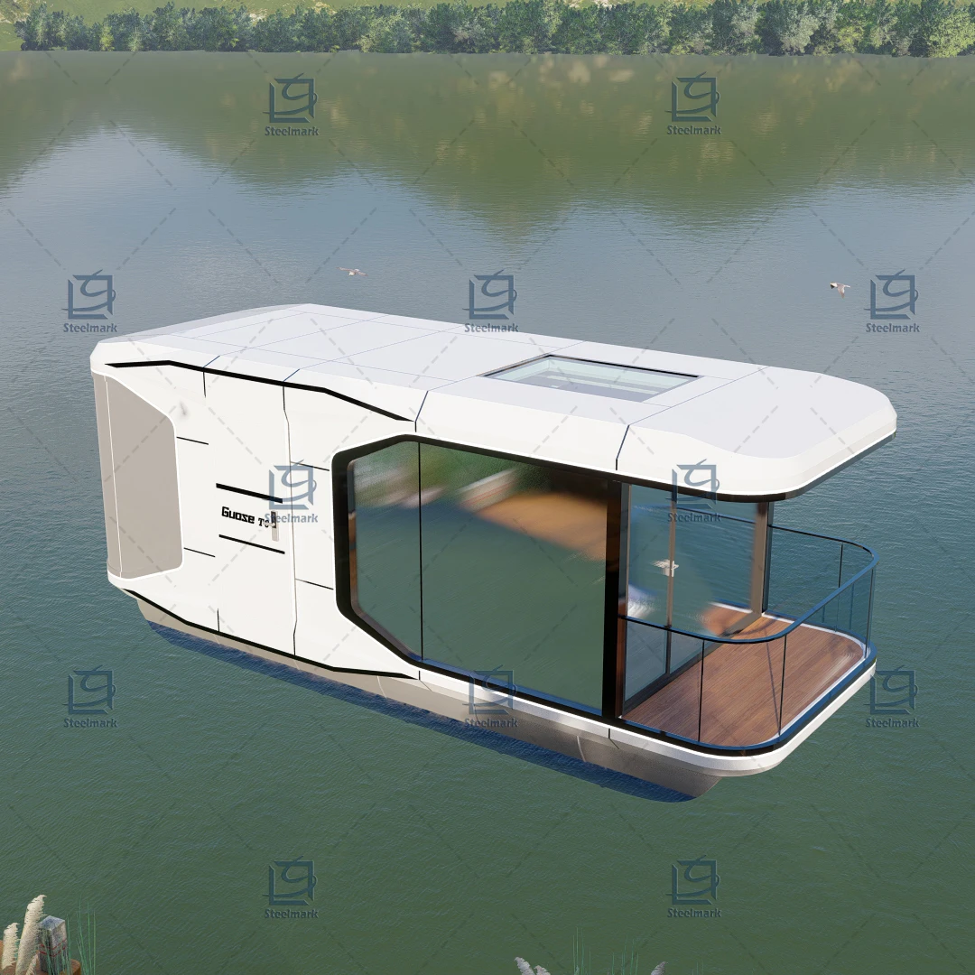 High quality factory direct sales of prefabricated China houseboats for entertainment water aluminum space capsules