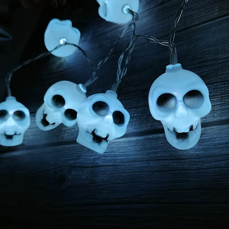 Festival Layout Props Halloween Skull  LED Decoration String Lights