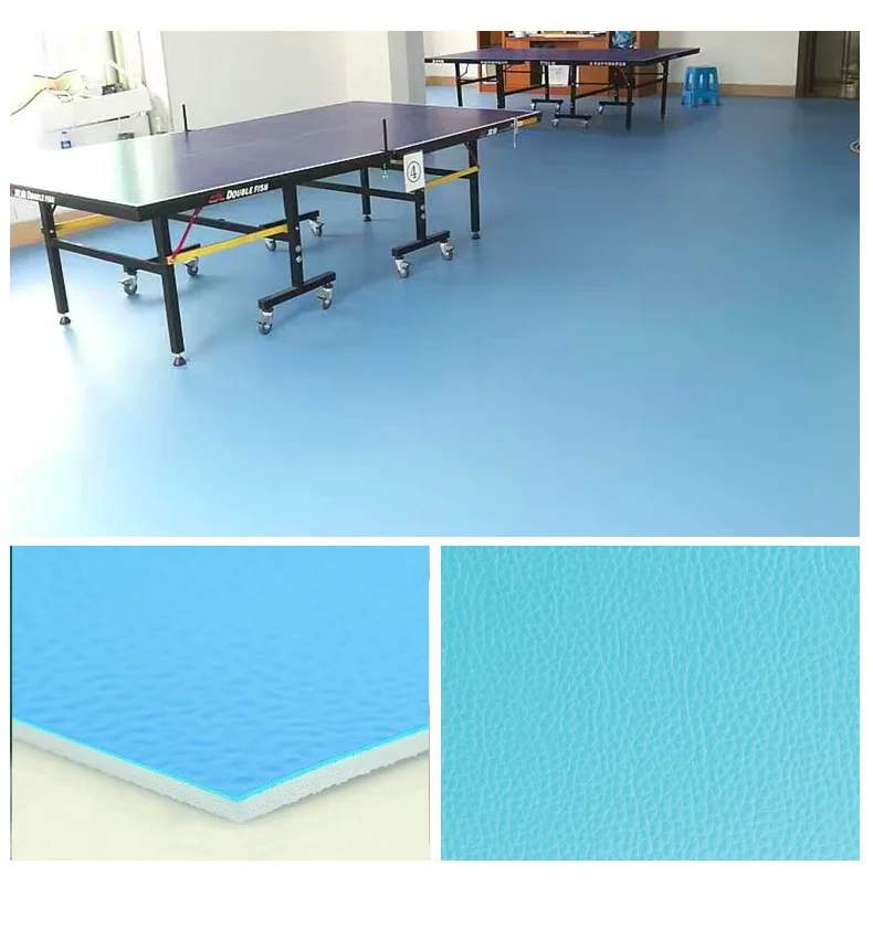 
Volleyball Courts PVC Sport FLooring 4.5mm Green Color Sports Court Using PVC Flooring Factory 