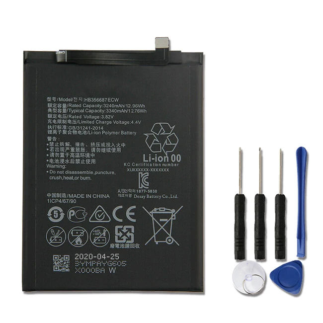 Battery 3340mAh HB356687ECW Nova 2 Plus Nova 3i for Huawei battery