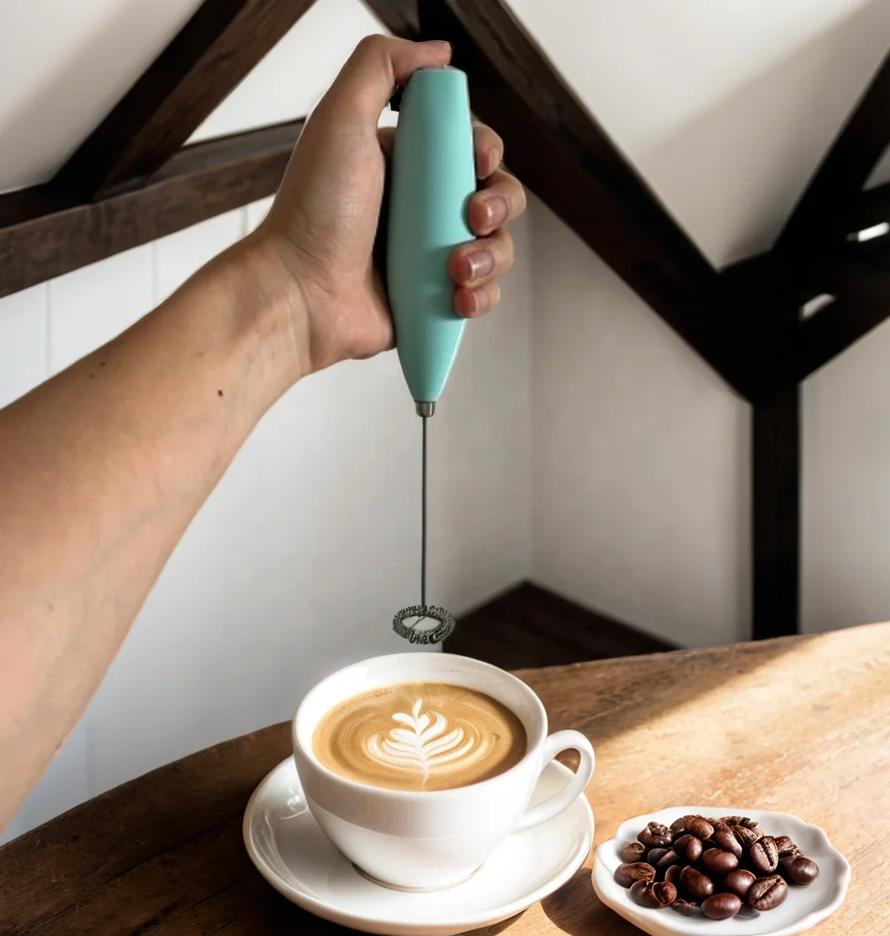 Colorful Handheld Electric Drink Mixer for Latte and Cappuccino Mini Milk Frother