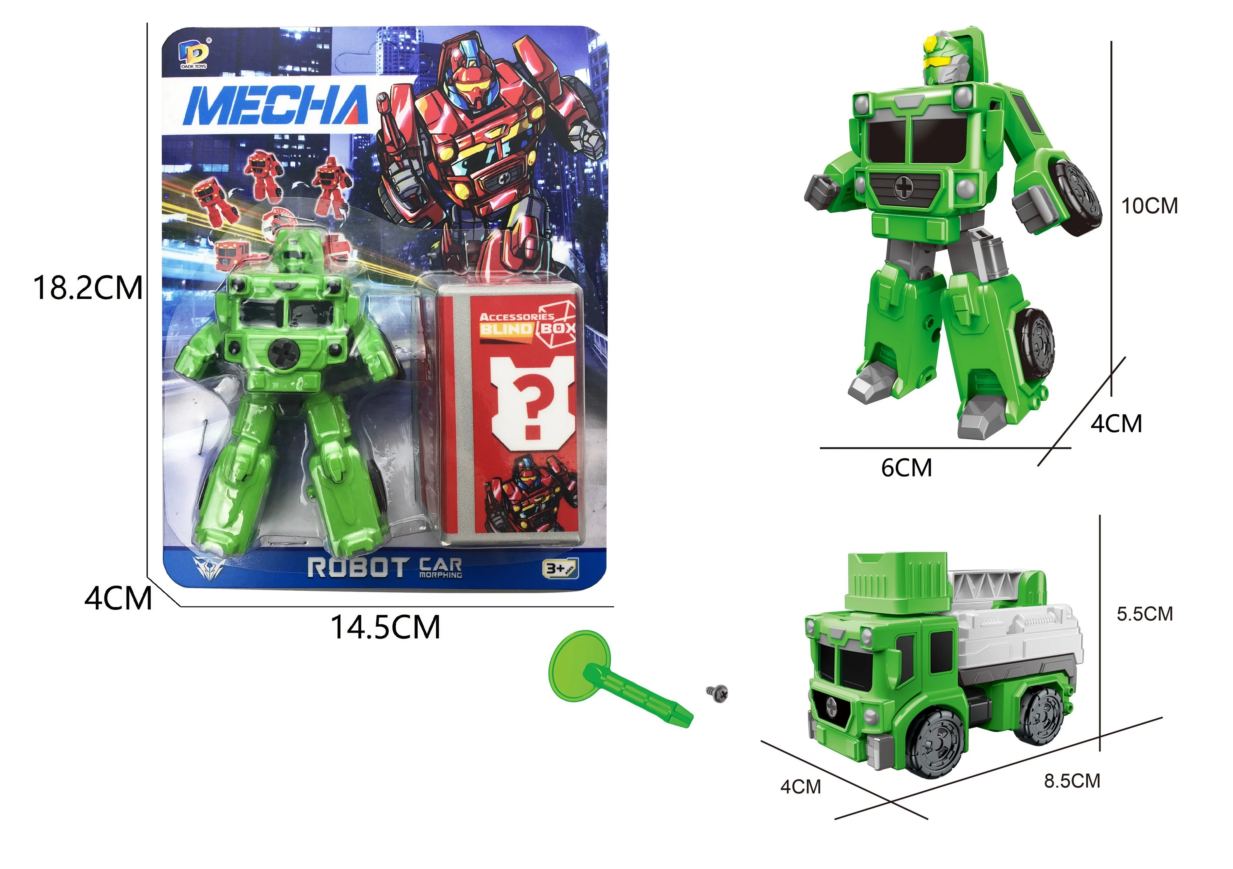 Hot Sale High Quality Transformation Robot For Children 2 in 1 Deformation Robot Educational Diy Robot Deformable Car Transform