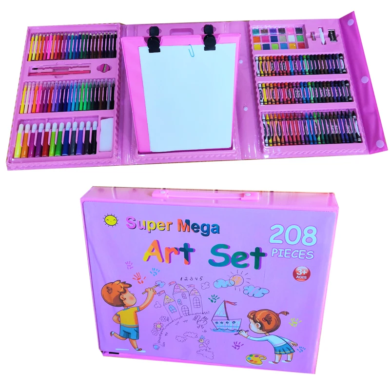 208pcs stationery suits drawing kids mini artist coloring art kit set de arte 42 208 180 86 68 piezas stationery sets