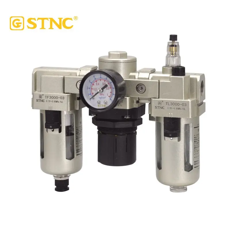 STNC Hot sale SMC Type TR Air Source Treatment FRL Unit oil Filter Regulator Lubricator Combination for pneumatic parts