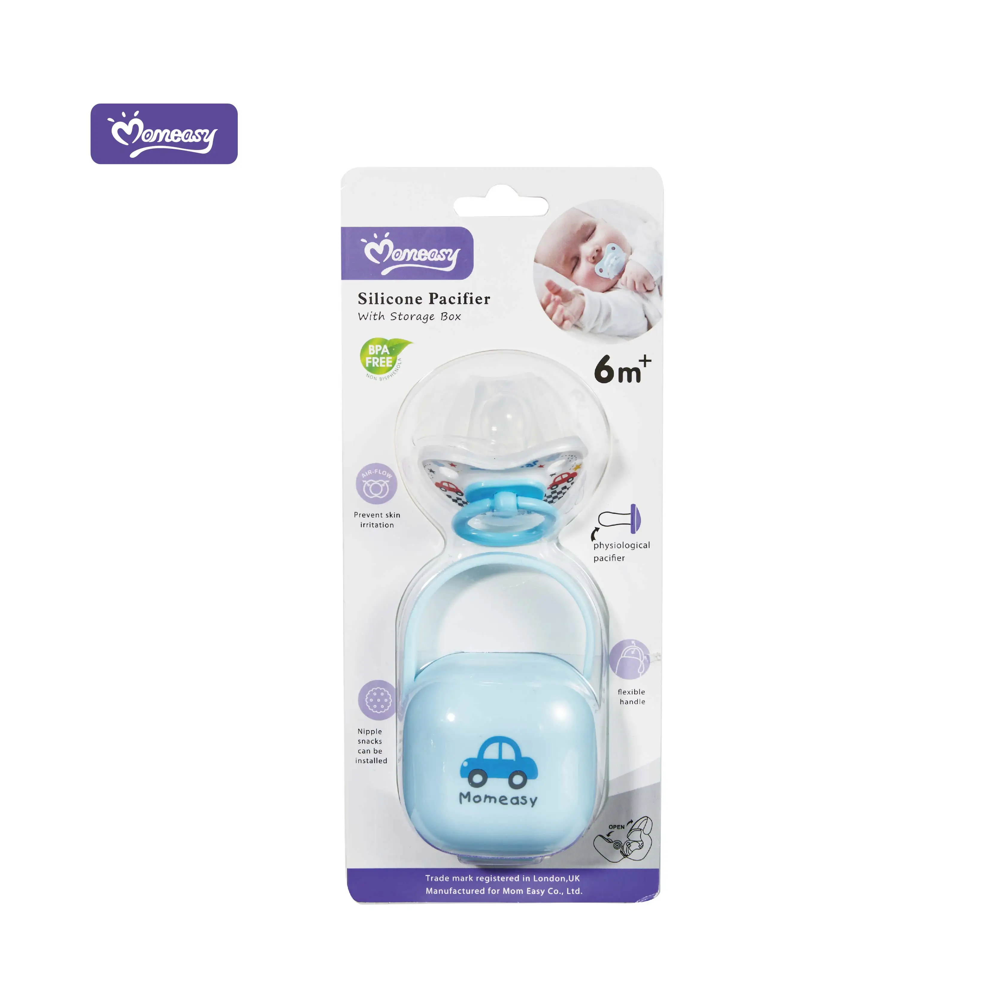 Momeasy Baby Silicone Pacifier & Pacifier Holder Set BPA Free  Factory Directly Supply Manufacturer China