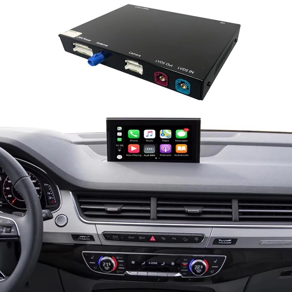 Road Top беспроводной Android авто Apple CarPlay мультимедийный интерфейсный декодер для Audi Q7 (2016-2019) с системой MIB или MIB2