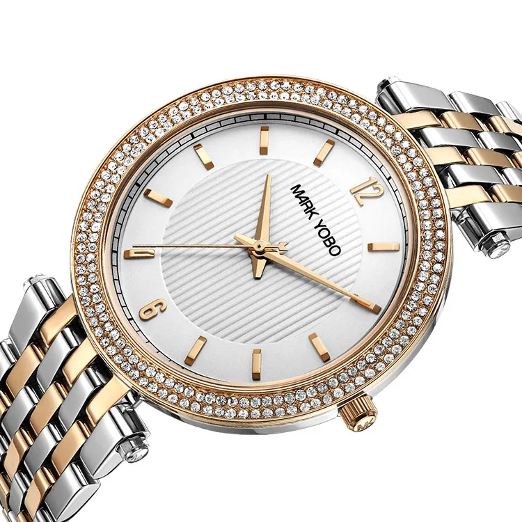Popular Quartz Wristwatch For Ladies Chronograph Luxury Stainless Steel Japan Movement Waterproof Watches