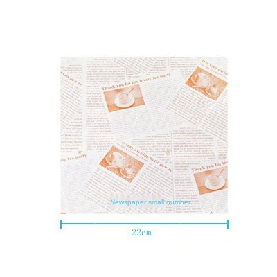 
Paper Packaging Tubes Food Grade Burger Butter Paper For Food Wrapping 