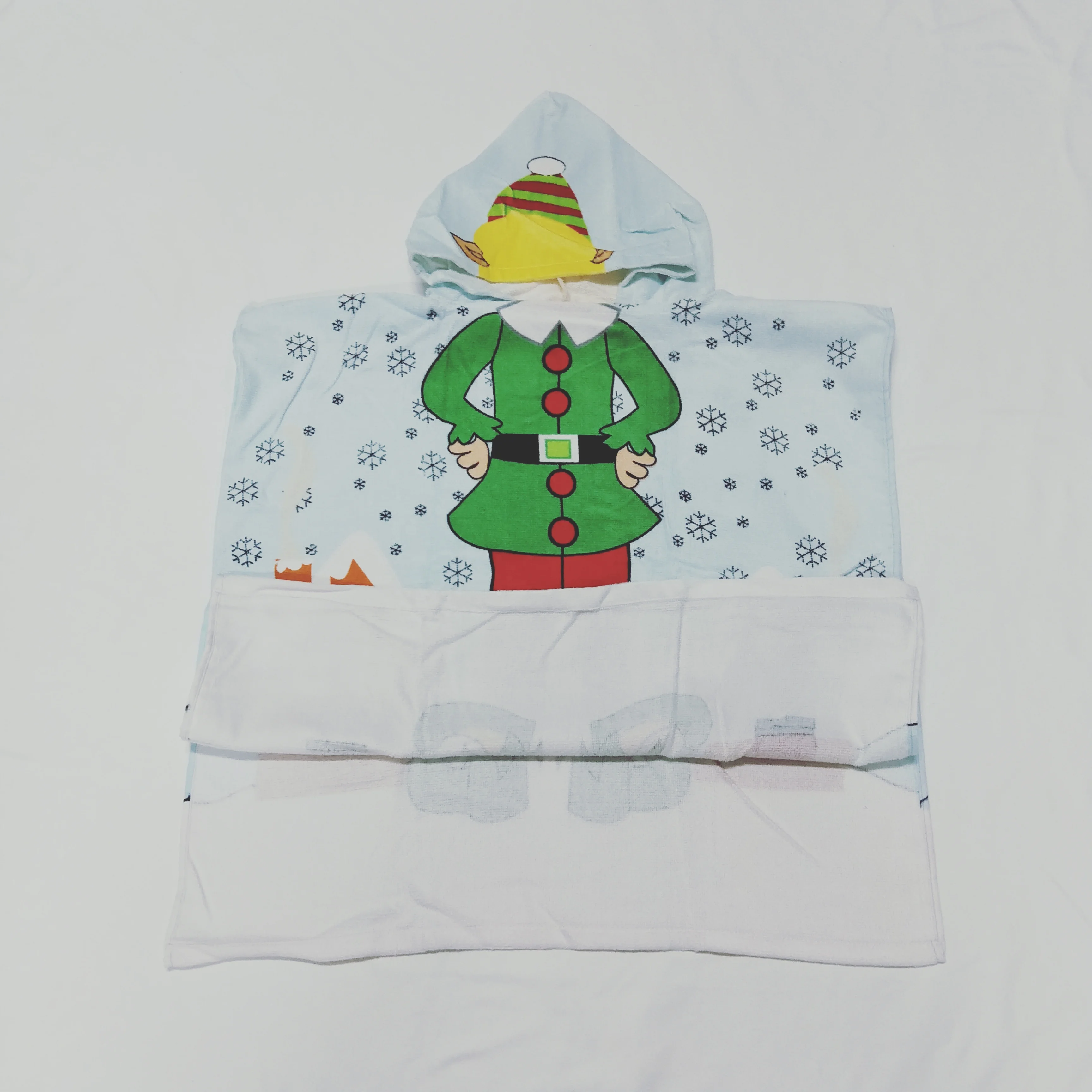 Pure Cotton Poncho Beach Towel With Hood ,Kids Hooded Towel