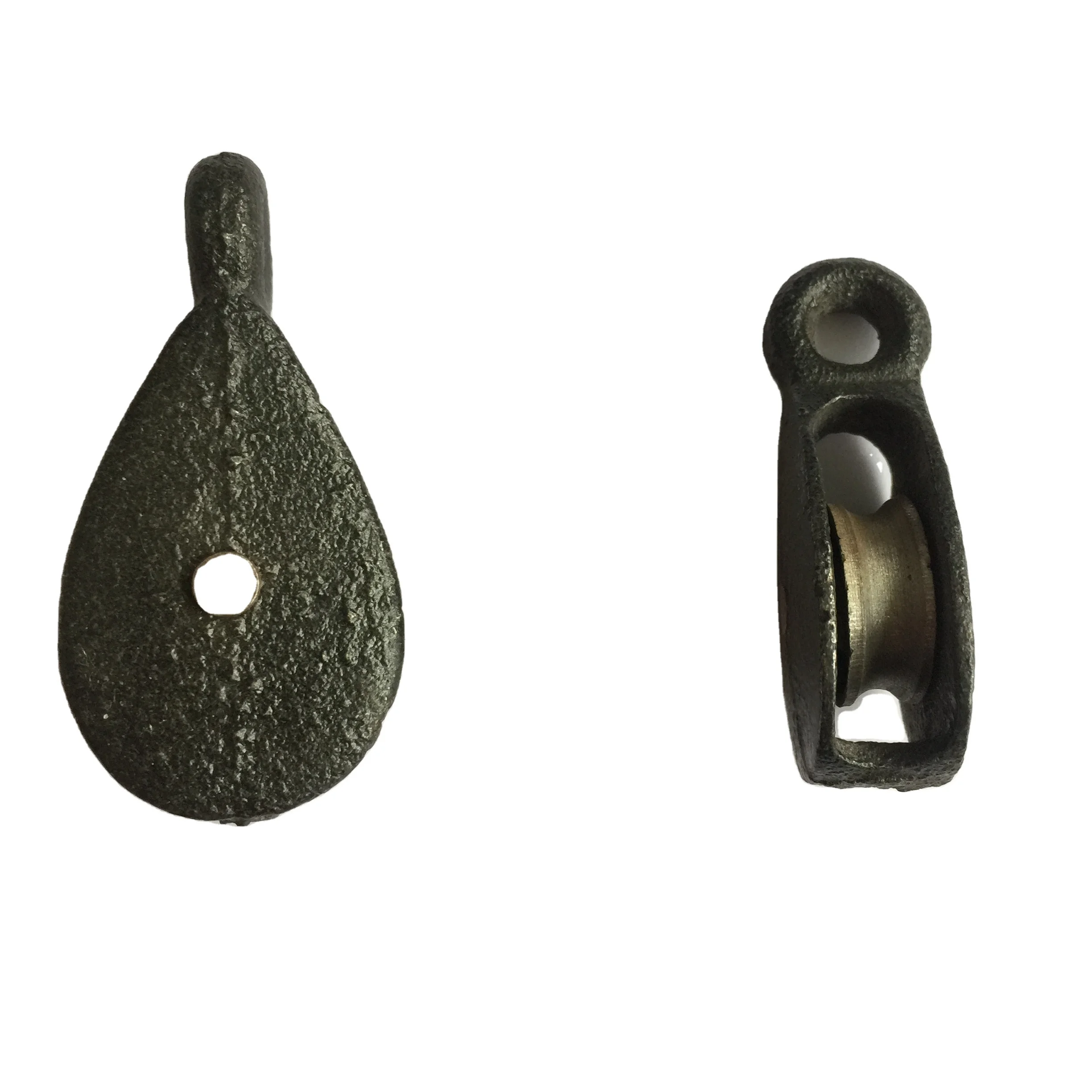 Black Cast Iron Single Lifting Pulley Block