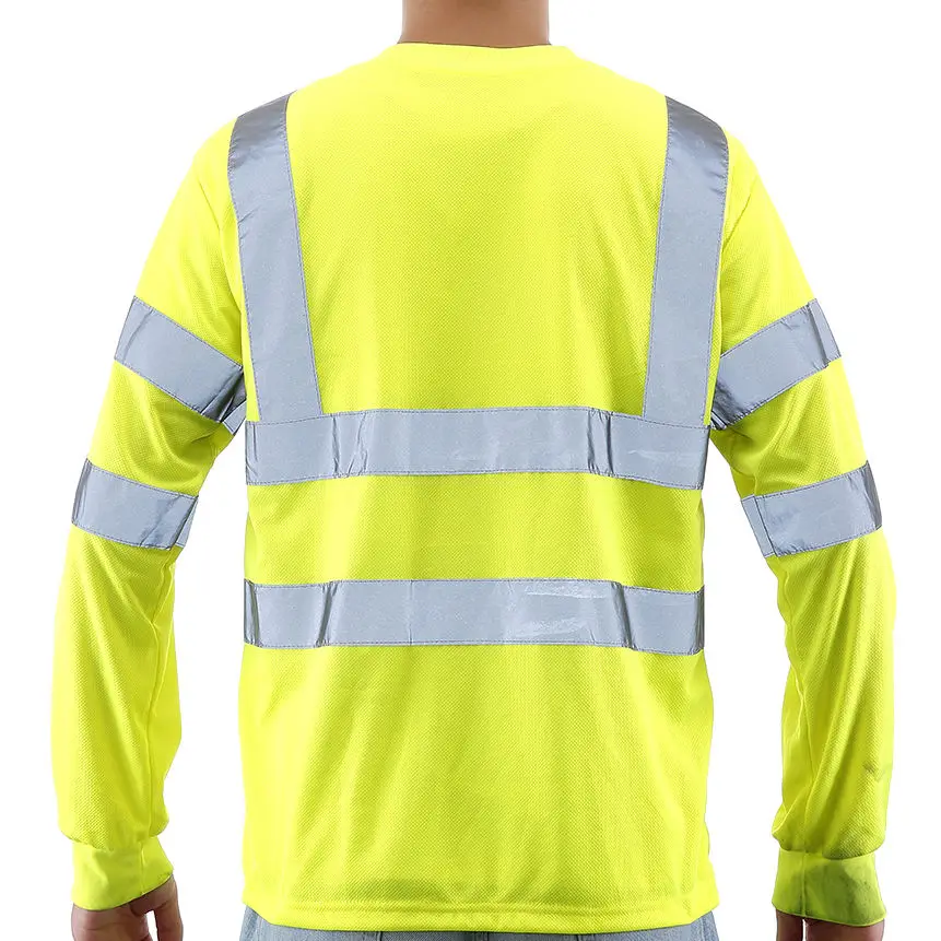 High Quality Solid color durable 100% Cotton Reflective T-Shirt for Construction