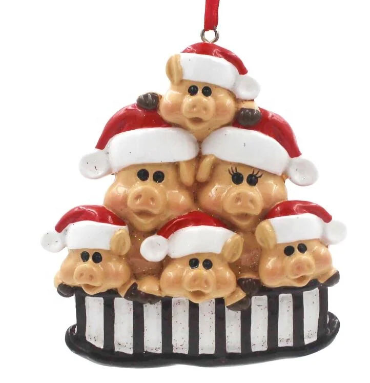 pig family christmas ornaments,christmas family ornaments