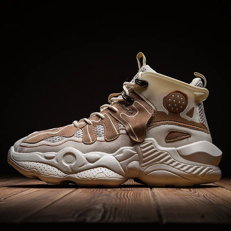 2021 New Breathable Leather Sneakers Men Running Shoes Lightweight Outdoor Walking Sport Shoes Soft Sole Men