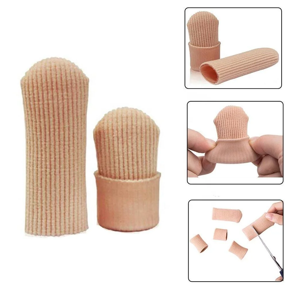Adjustable Cuttable Gel Toe and Finger Cap Foot Finger Protector Gel Tube Toe Cap Finger Cover