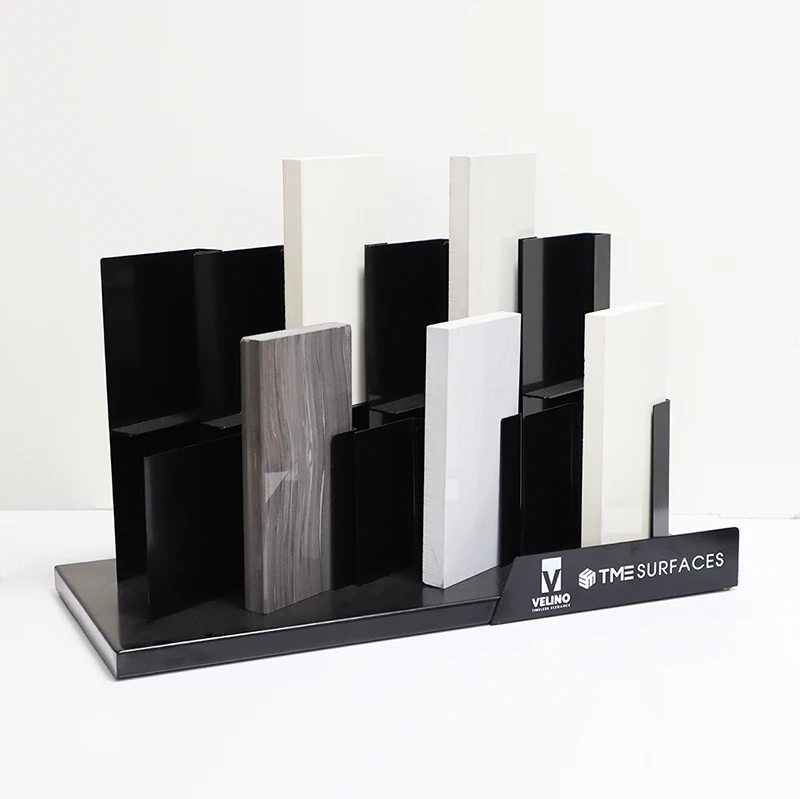 Desktop Stone Sample Metal Display Rack Countertop Display  Stand