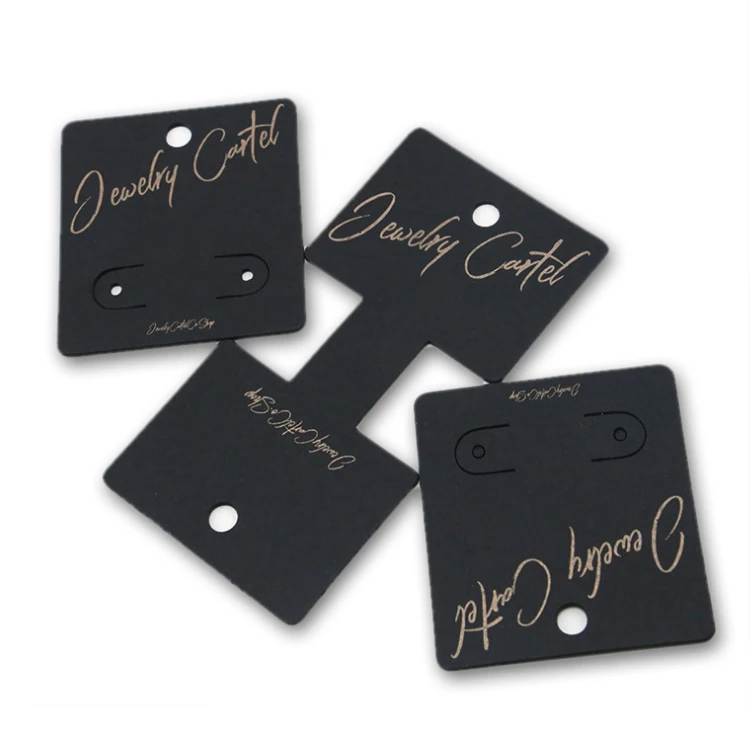 Ожерелье Висячие ярлыки изготовление на заказ напечатанные фирменные логотипы толстые бумажные витрины бирки для сережек ювелирные