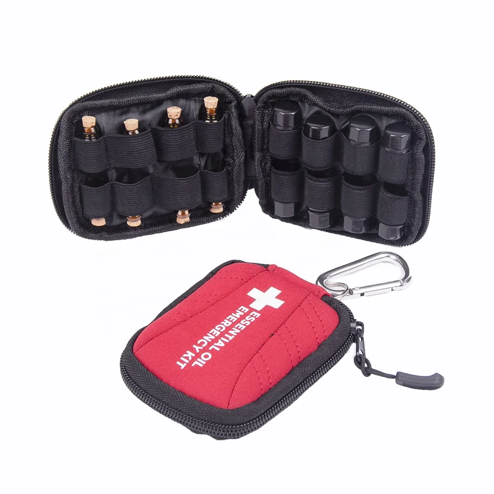 16 Slots Essential Oil First Aid Key Chain Pouch Essential Oil Holder Organizer Container
