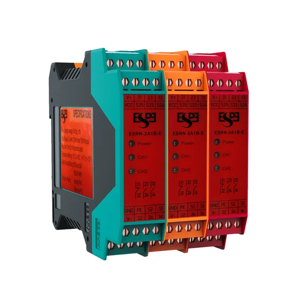 PNP NPN Output 35mm DIN Rail Installation Safety Relay Module Module Type 4 Monitoring Safety Switches