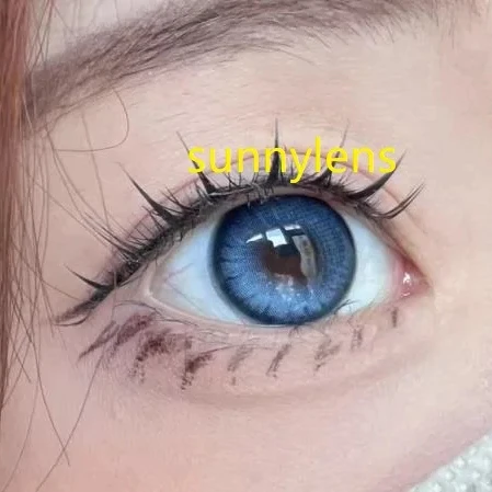 luya blue color contact lens colored contact lenses cycle eye contacts cosmetic lens size 14.2 mm  eyewear  vika  lenses