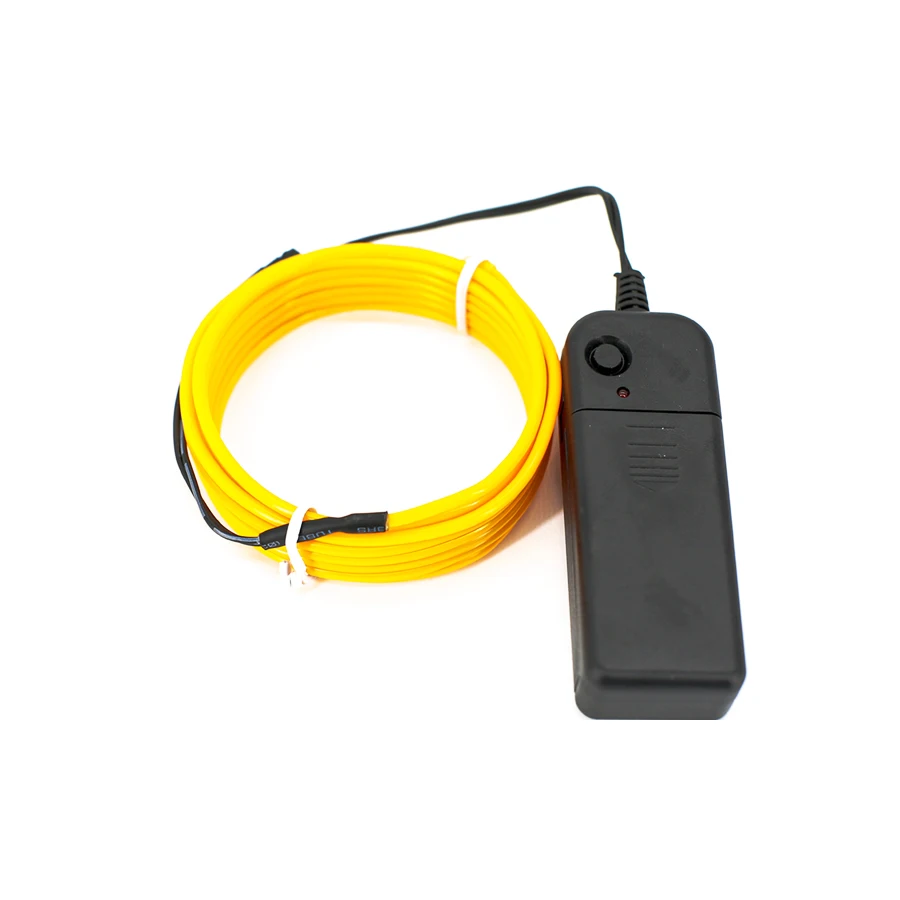 2.3mm 3 meter EL wire Neon rope craft light strip DIY kit with AA battery case Factory price wholesale rush delivery
