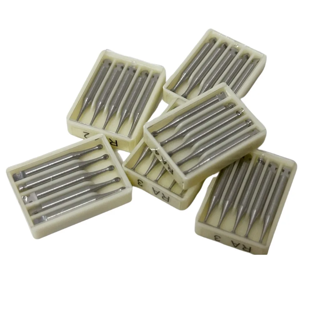 6pcs/set RA Type Dental tungsten carbide Burs for low speed handpiece