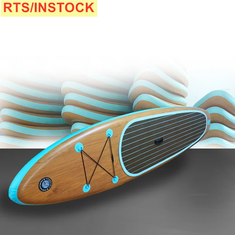 INSTOCK/RTS wood grain paddle board race fishing china manufacture wood grain Sup Paddle Board Surfboard sets kit dropshipping