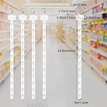 Factory direct stand Clip Strips with Hooks Hanging Plastic display Clip strip Display Rack