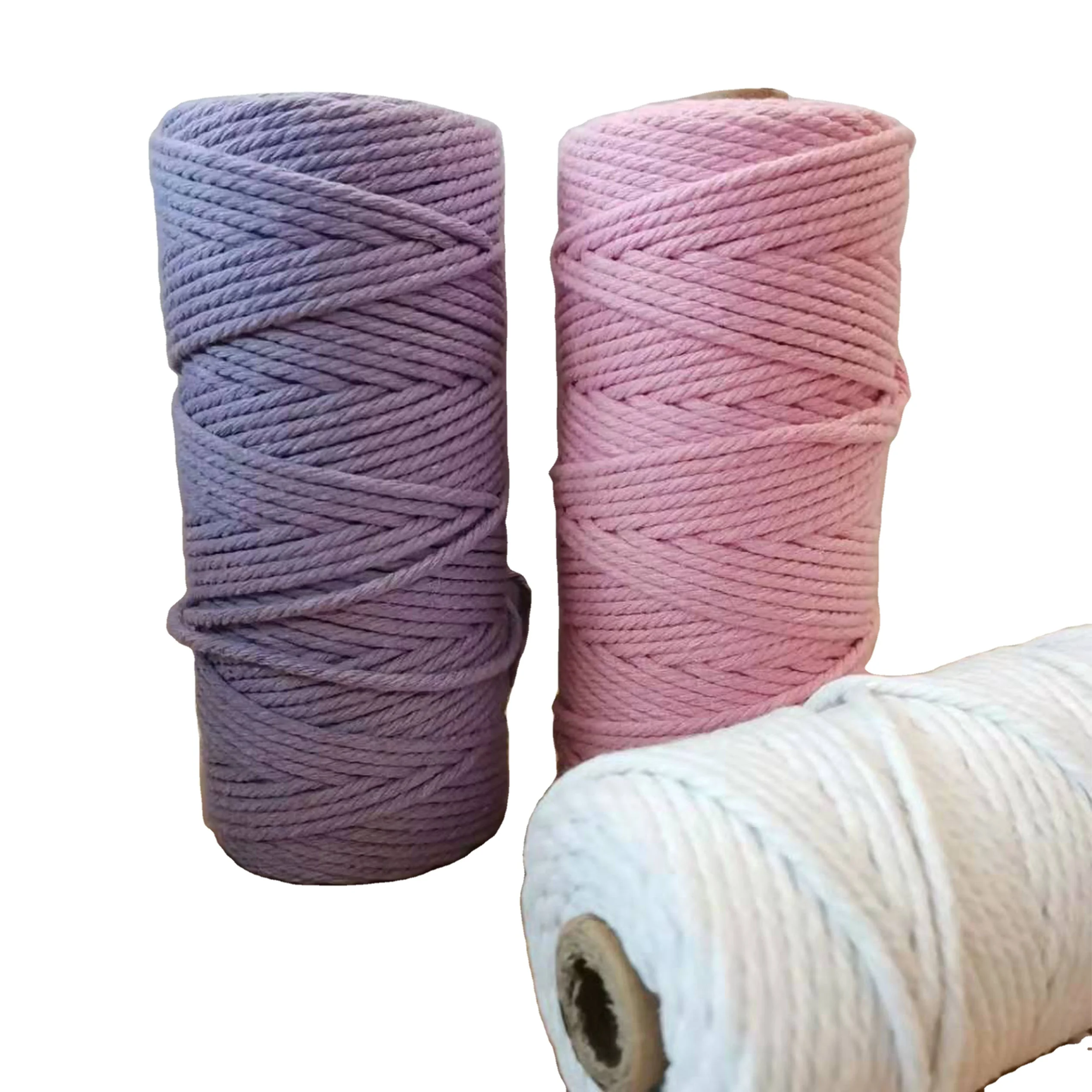 bulk pure cotton macrame rope packaging rope